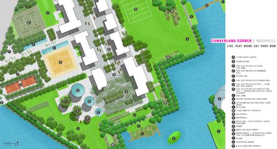 景觀設計案例美國納什維爾市坎伯蘭角 公共綠地|規劃設計 中國風景園林網