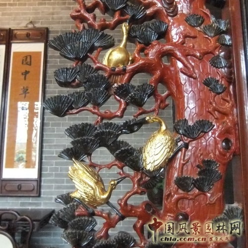 松鶴延年花罩細部（仿建）