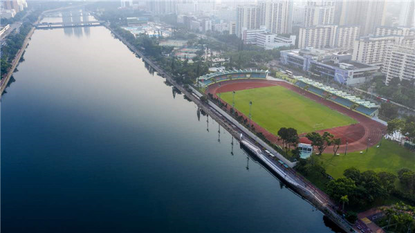 充滿活力的散步道活動場所——香港沙田濱河棧道