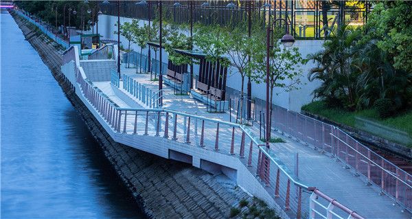 充滿活力的散步道活動場所——香港沙田濱河棧道