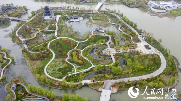 江蘇:生態留白迎蝶變 “世園”花開棗林灣