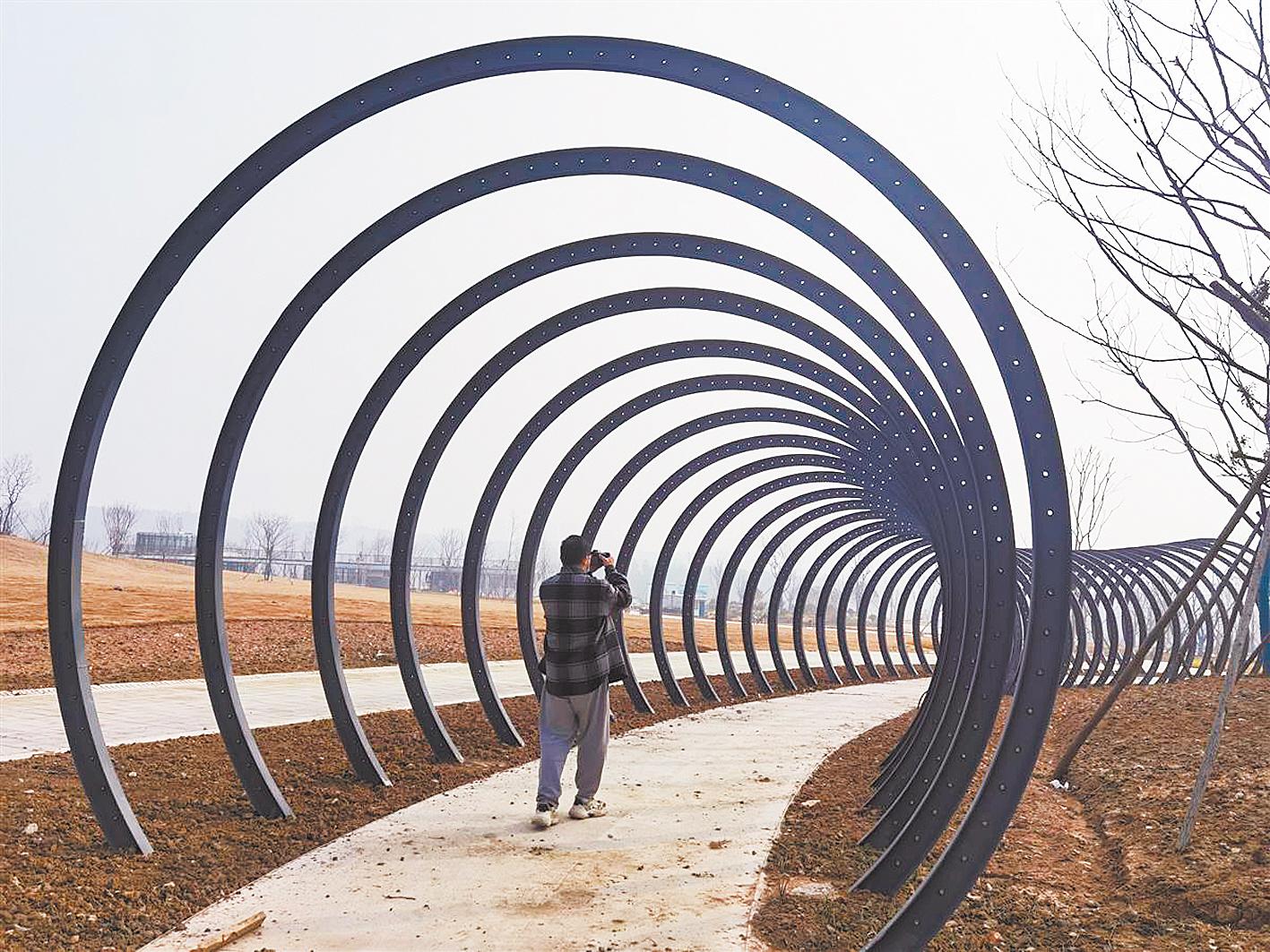 湖北省第三屆(荊門)園博會展園基本完工