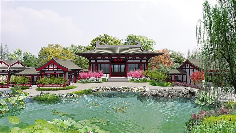 以“墨韻飄香”為主題 滄州園博園石家莊展園抓緊施工