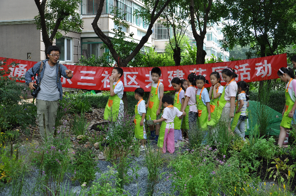 共享“海綿”福利 共建雨水花園