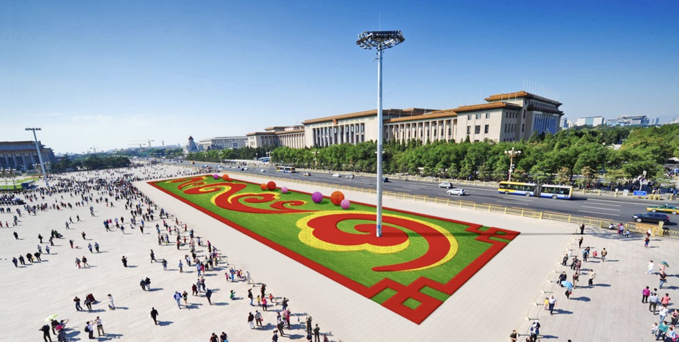 2022年天安門廣場擺花方案公布！效果圖搶先看