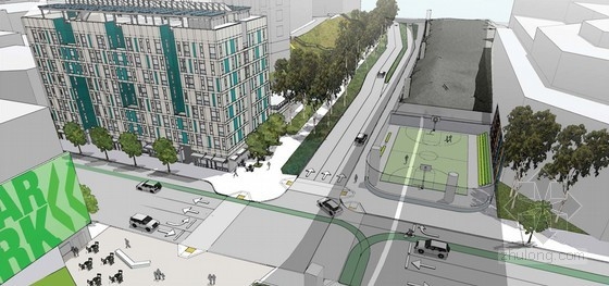CMG設計的樞紐街景與奧斯卡公園