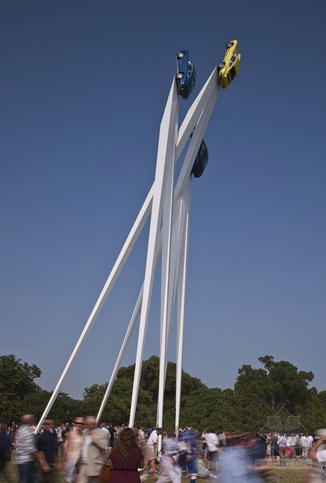 保時捷車展雕塑設計