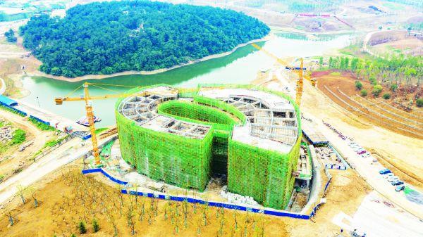 湖北荊門園博園自然博物館主體封頂