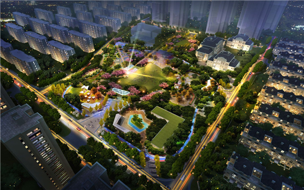 雅藍圖景觀丨臨沂白鷺金岸中央公園